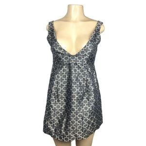 Women's Privee Silver Fox Silk Brocade Mini Party